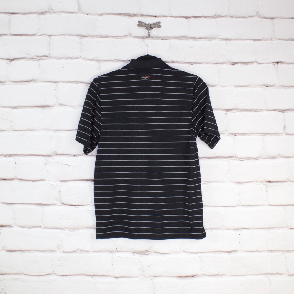 Greg Norman Tasso Elba Black White Play Dry Polo M - Picture 6 of 8